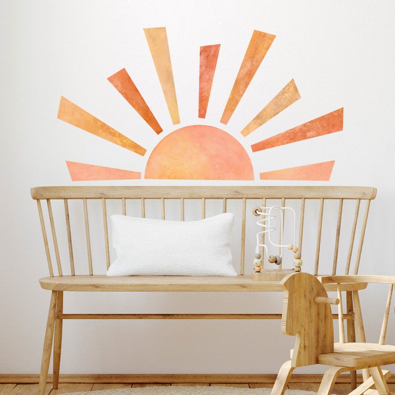 Rising Sun Wall Decalwall Stickers for Kids Bedroom Etsy