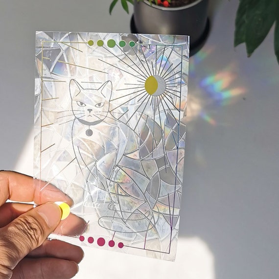 Suncatchers Sticker for Windowscat Decalwindow Prism Etsy