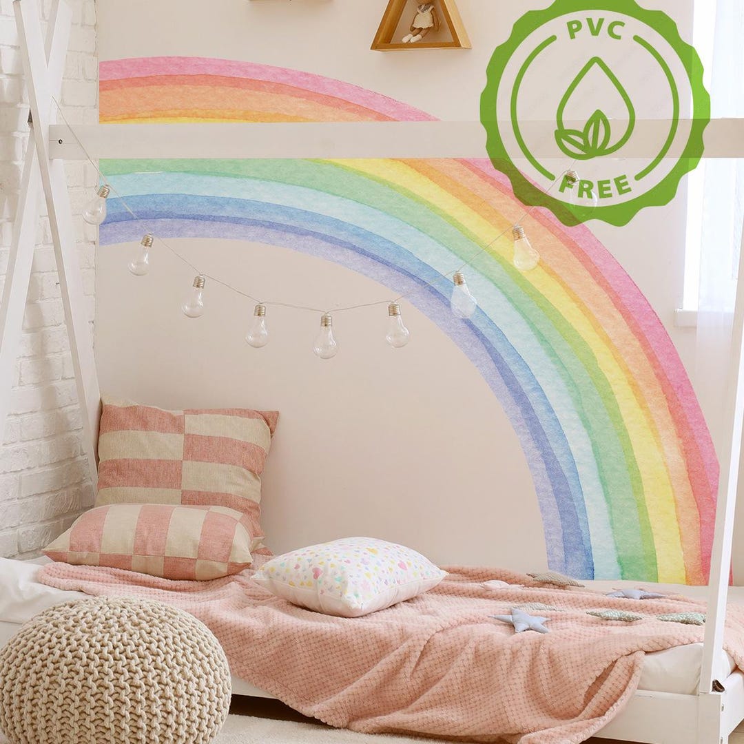 Boho Rainbow Wall Decal: Large Nursery Wall Art Sticker - Etsy UK