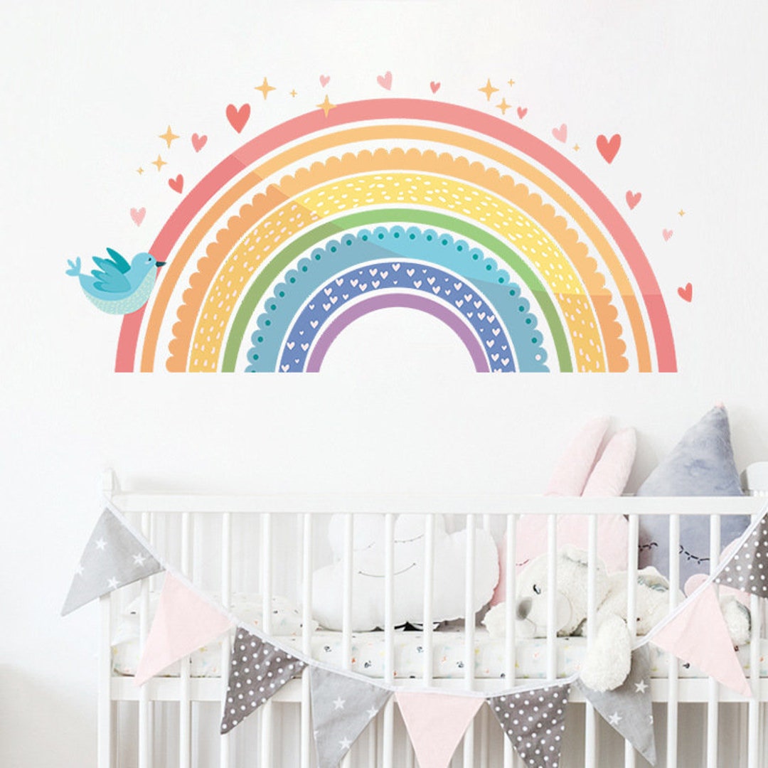 Ensemble de décalcomanies murales arc-en-ciel Snuggle Hunny Kids