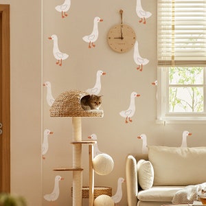 Goose Wall Decal for Nursery Decor Wall Stickers Kidsroom Wall Decals Neutral Nursery Decor Geese Wall Sticker Babys Room Decor duck decal image 4