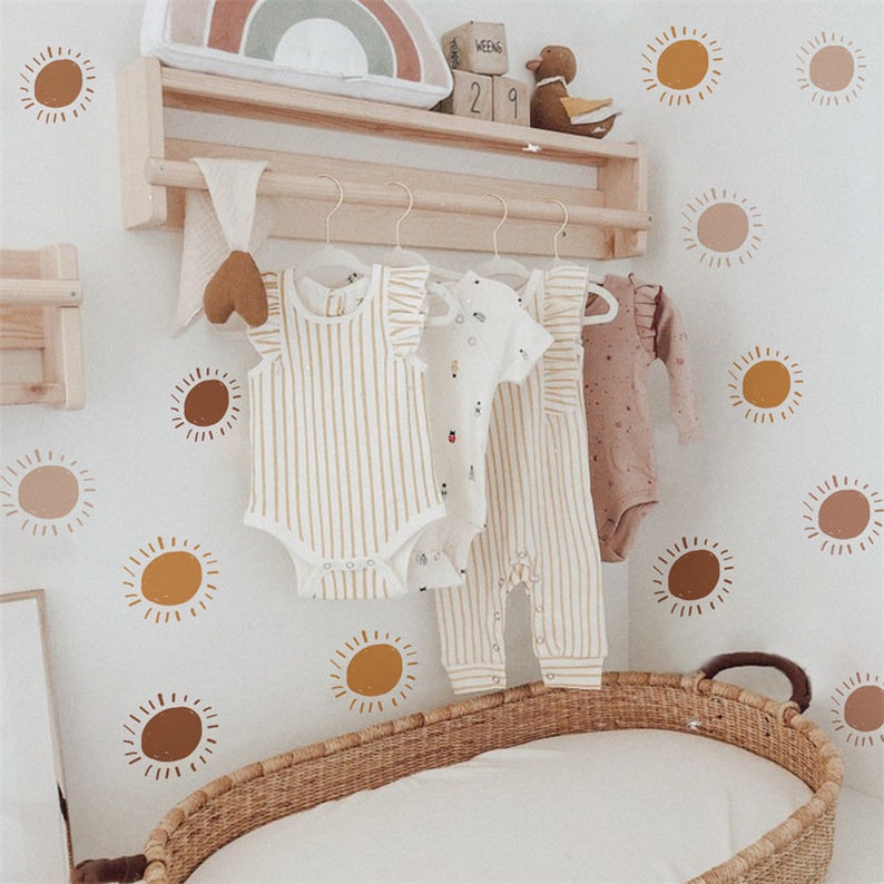Nursery Decorboho Small Sun Wall Sticker Set36pcspastel Etsy