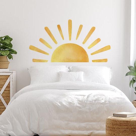 Watercolor Sun Wall Decal: Boho Nursery Decor - Etsy