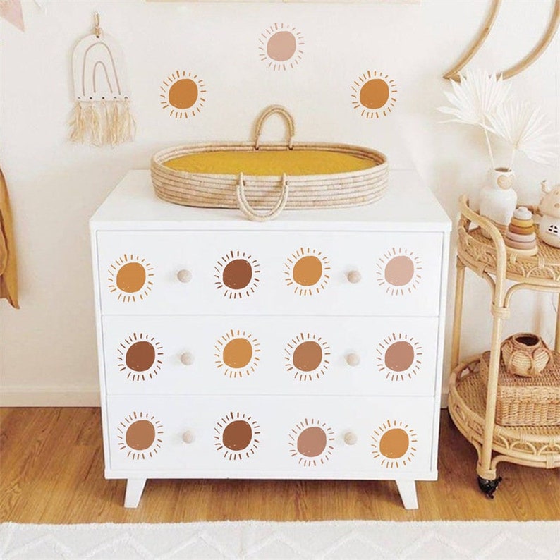 Nursery Decorboho Small Sun Wall Sticker Set36pcspastel Etsy