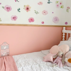Healifty 9 Sheets Lovely Floral Wall Stickers - Removable Bedroom Decor Decals For Room Makeover