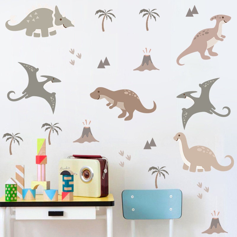 Dinosaur Removable Wall Stickers for Kids Room Decor Wall Etsy