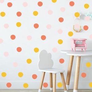 47pcs Polka Dot Wall Decals for Nursery,Irregular Dots Wall Decal,Kids Bedroom Polka Dots Boho Wall Stickers,Pastel Polka Dot Wall Sticker zdjęcie 5