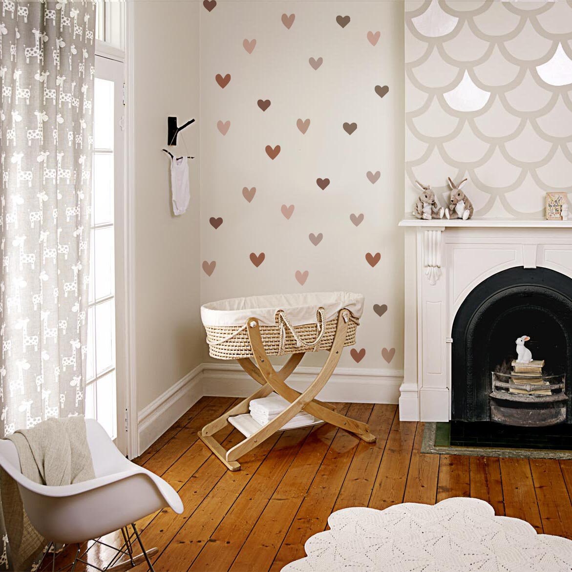 36pcs Multicolor Pastel Heart Wall Decals for Kids Etsy