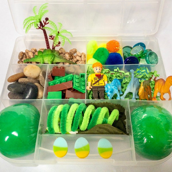 Dinosaur Sensory Kit | Playdough Kit | Sensory Kit | Sensory Bin | Busy Box | Dinosaurs | Kids Gift | Pretend Play | Sensory Toys