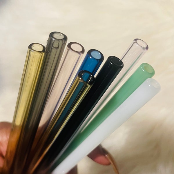 Bent Glass straw, 20cm long, Reusable glass straw, replacement straw , STRAW ONLY - See description for discount codes!!