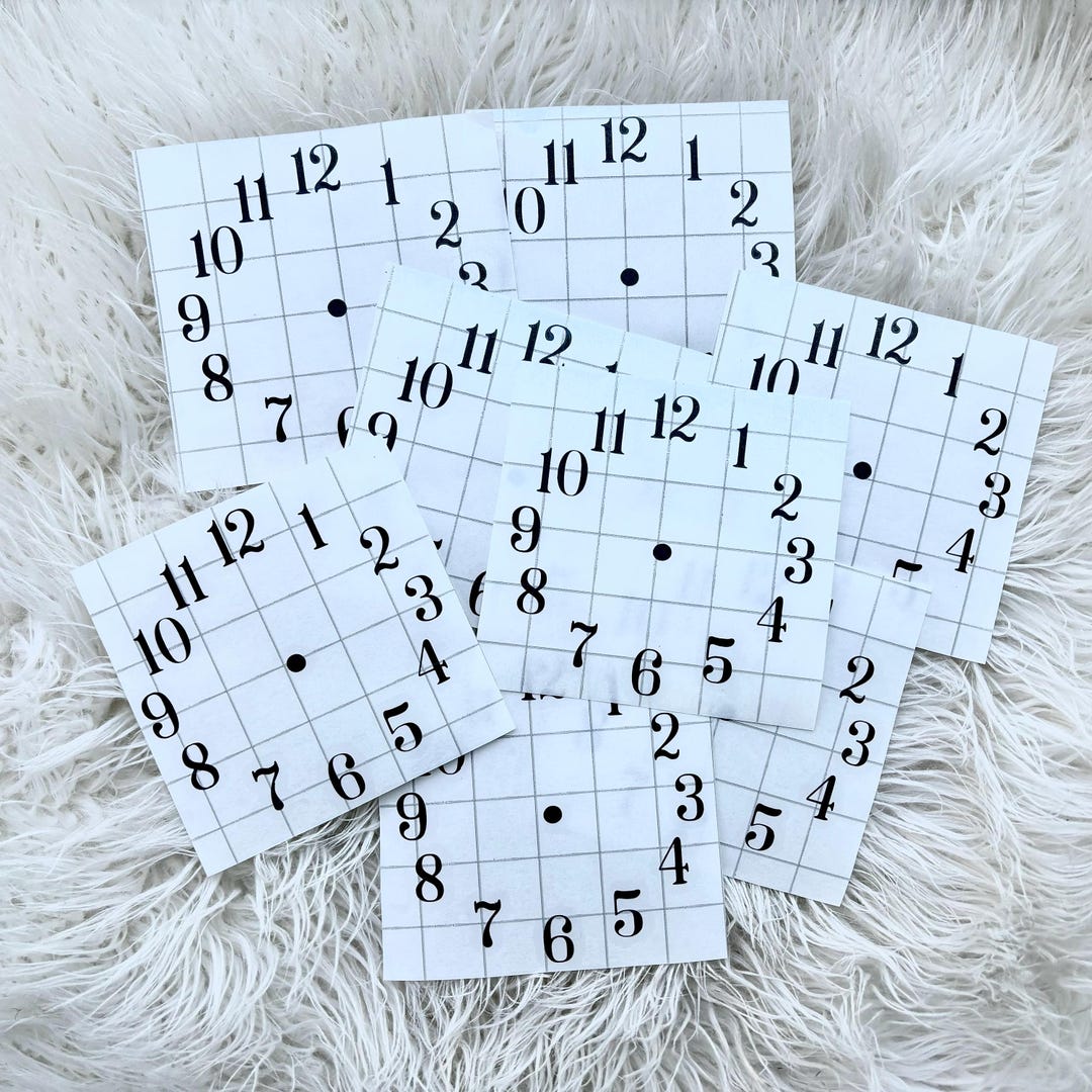 Clock Face Decal Sticker, DIY Clock Sticker, Clock Numbers Sticker - 4 ...