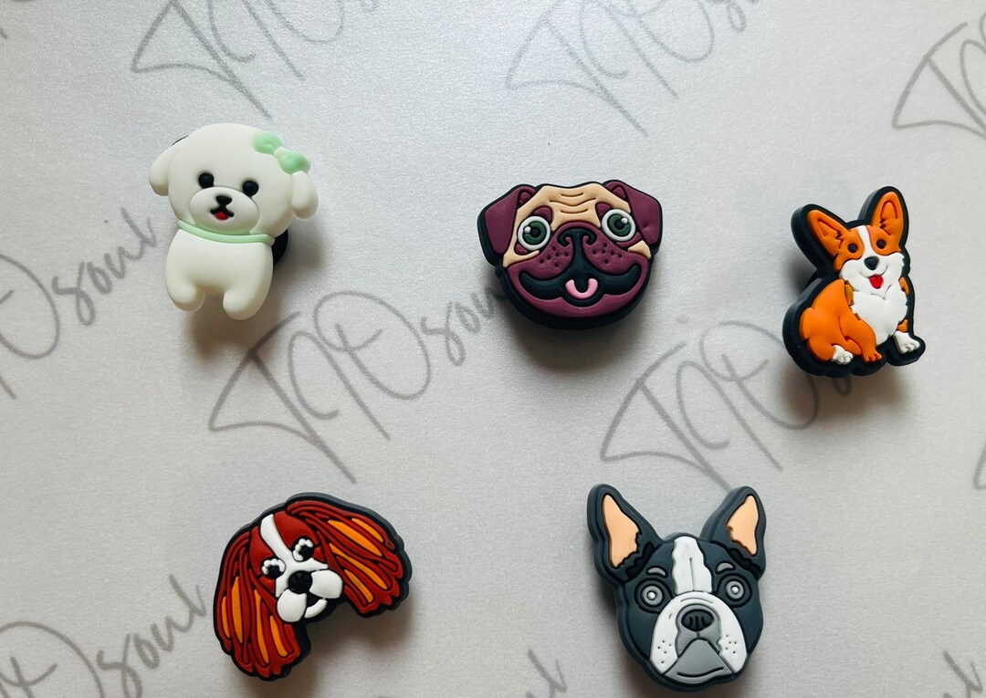 Dog Shoe Charms, Pet Shoe Dog Charm, Clog Charms, Pug Shoe