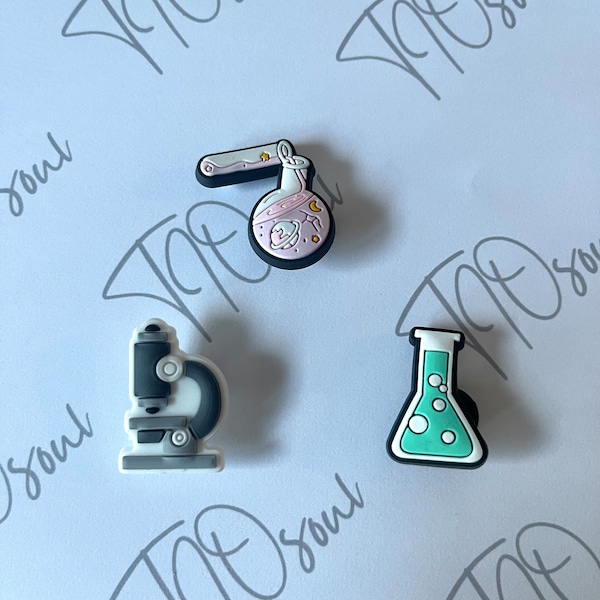 Science theme shoe charm, Microscope charm -  see description for discount codes!!!