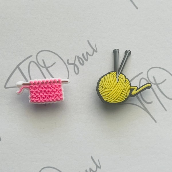 Knitting needle shoe charm, Crochet shoe charm -  see description for discount codes!!!