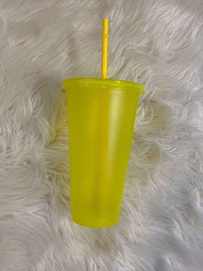 BLANK Glitter Tumbler With Matching Lid & Straw 24oz Colours Etsy UK