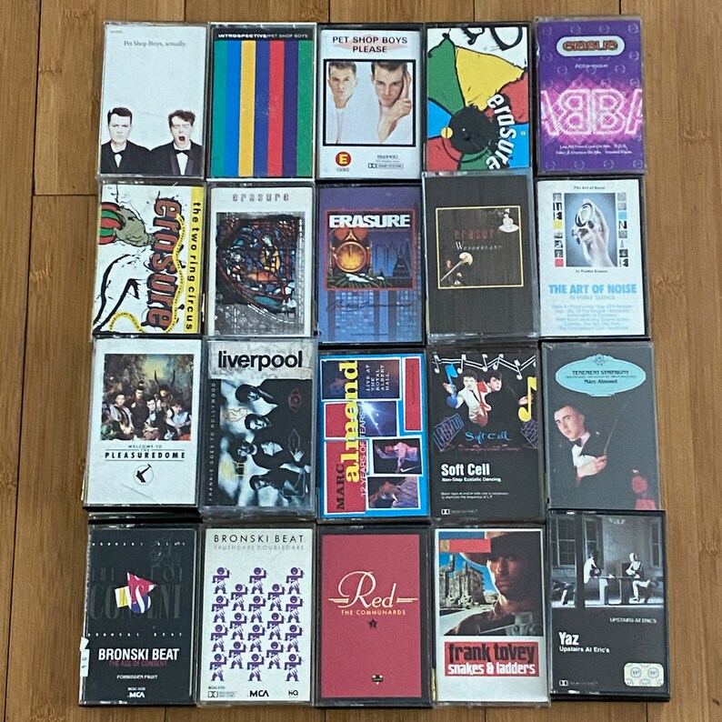 Classic '80s New Wave Synth Pop Cassette Tapes Yaz Erasure Etsy