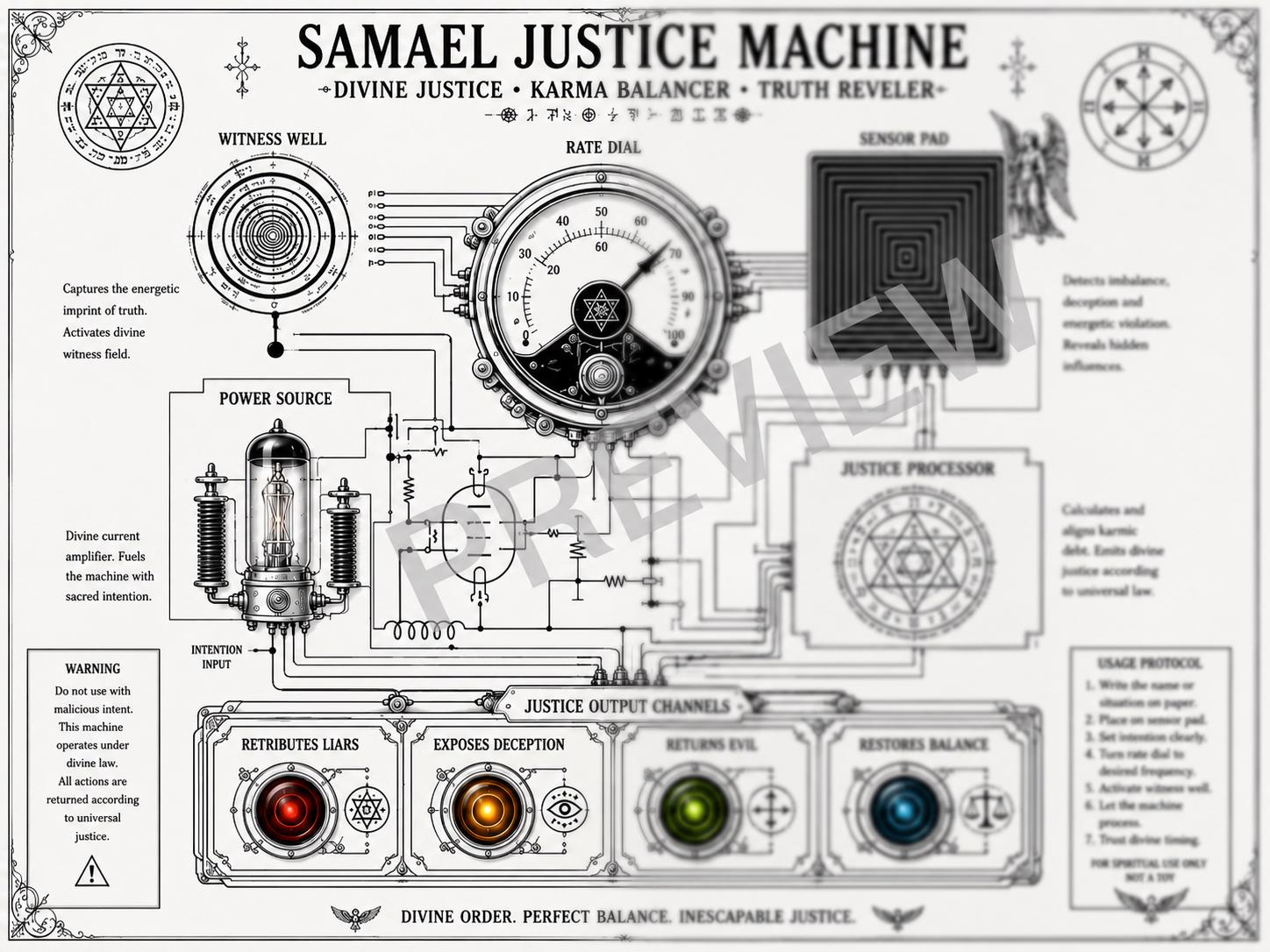 Samael Justice Machine — Occult Radionic Blueprint PDF - Etsy