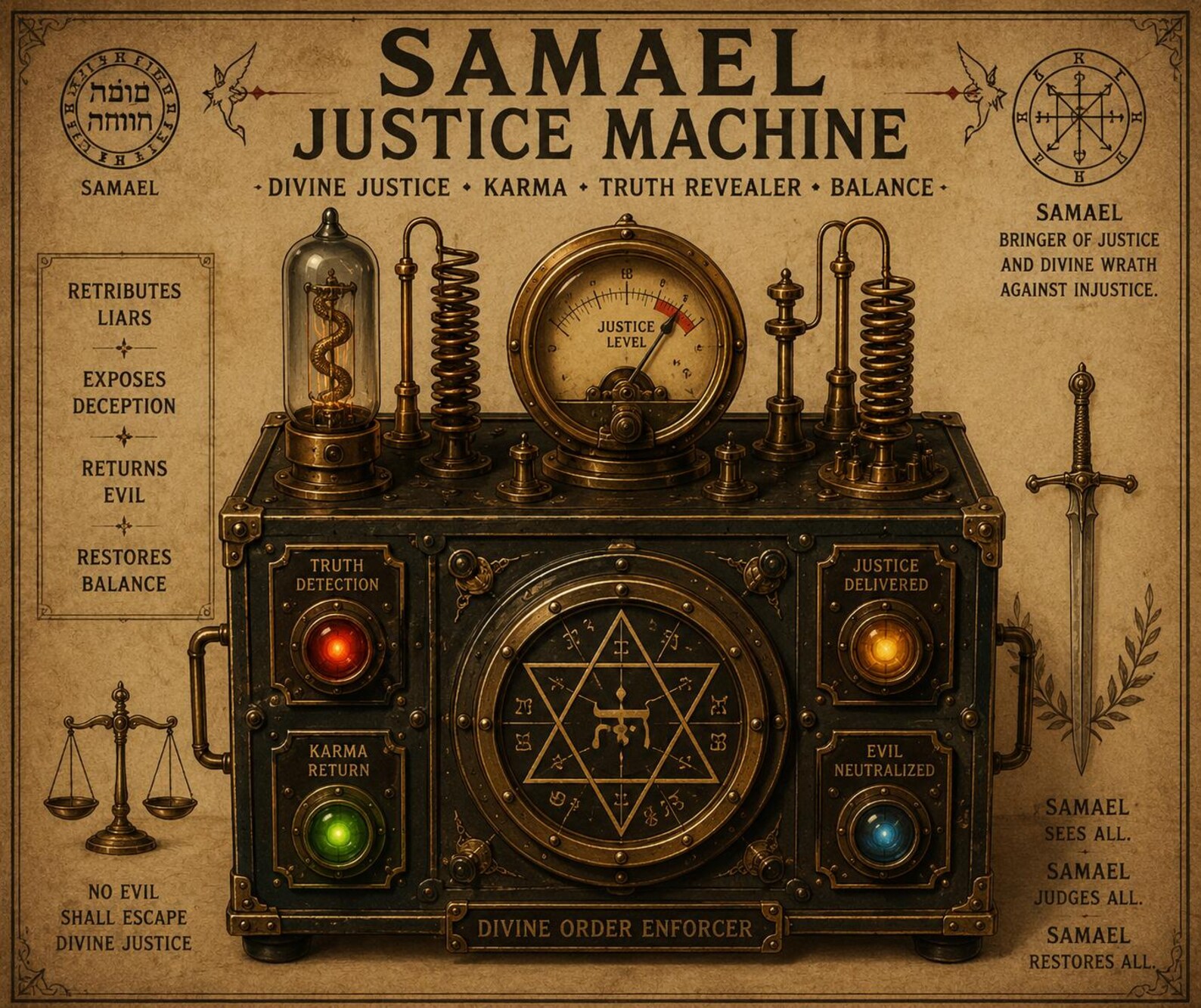 Samael Justice Machine — Occult Radionic Blueprint PDF - Etsy