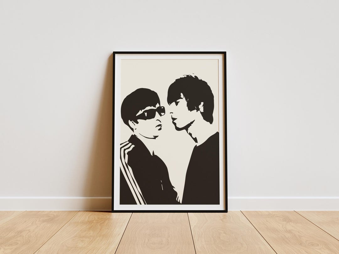 Oasis | Liam & Noel | Gallagher Brothers | Silhouette | Print