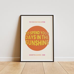 oasis cigarettes & alcohol lyrics Song Lyric Print | Britpop Wall Art UK Oasis - Cigarettes & Alcohol