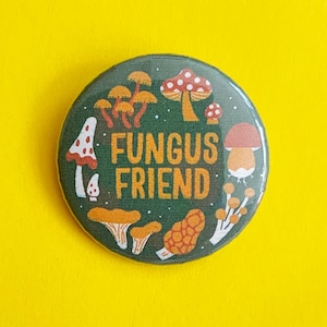 Spilla/distintivo "Amico dei Funghi" 38 mm