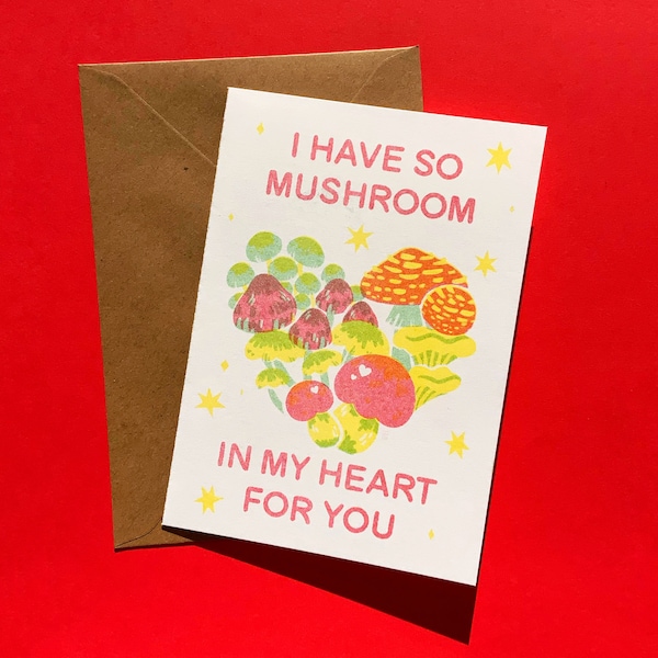 So Mushroom... | RISO GREETING CARD | A6 Size | With Envelope