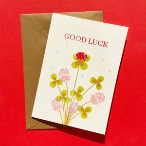 Good Luck | RISO GREETING CARD | A6 Size | With Envelope
