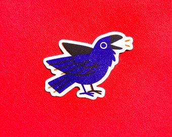 CAWING CROW Waterproof Matte Vinyl Sticker