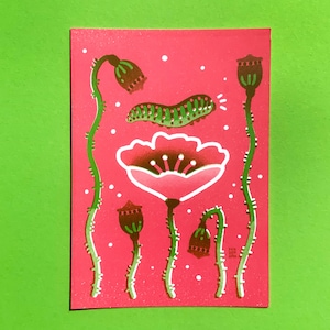 LAGARTA + PAPOULA | Cartão-postal do desafio artístico Bring On Spring