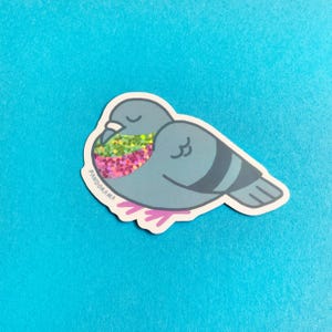 COZY PIGEON Waterproof Holographic Vinyl Sticker