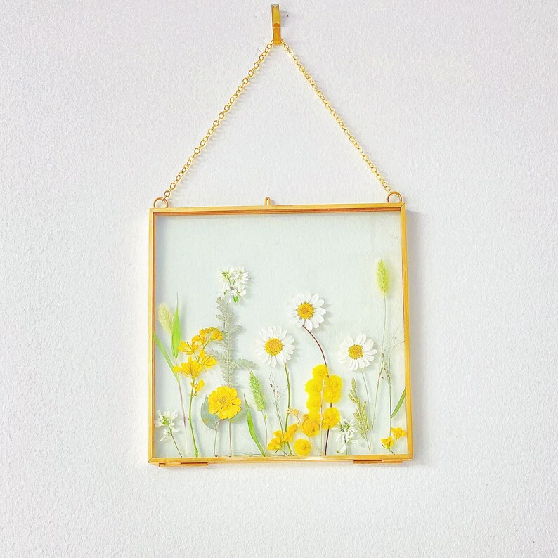 Pressed Flower Frame Wall Hanging Herbarium Frame Pressed Etsy