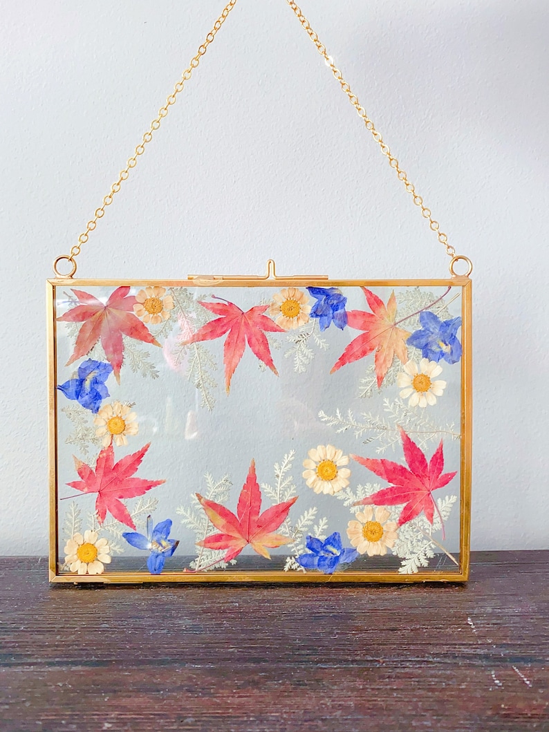 Pressed Flower Frame Wall Hanging Herbarium Frame Pressed Etsy