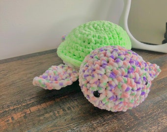 Handmade Crocheted Turtle Stuffed Animal