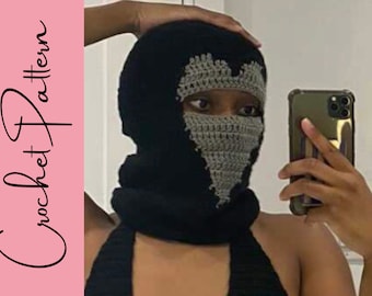 Patrón fácil de pasamontañas a crochet: Gorro pasamontañas (patrón PDF)