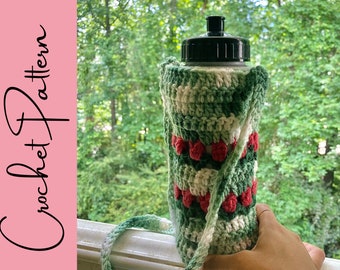 The Blossom Water Bottle Holder PATTERN | Crochet Water Bottle Holder |