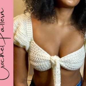 The Wild Thoughts Bralette Top PATTERN crop top Beginner Crochet Pattern All Sizes image 2