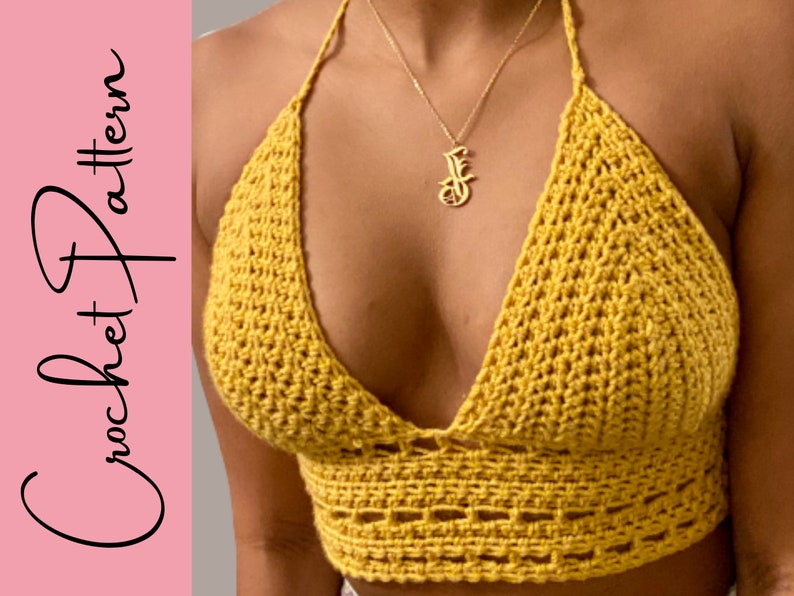 The Stella Crop Top PATTERN Crochet Crop Top All Sizes image 4