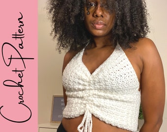 The Roxy Ruched Top PATTERN | crop top | Beginner Crochet Pattern