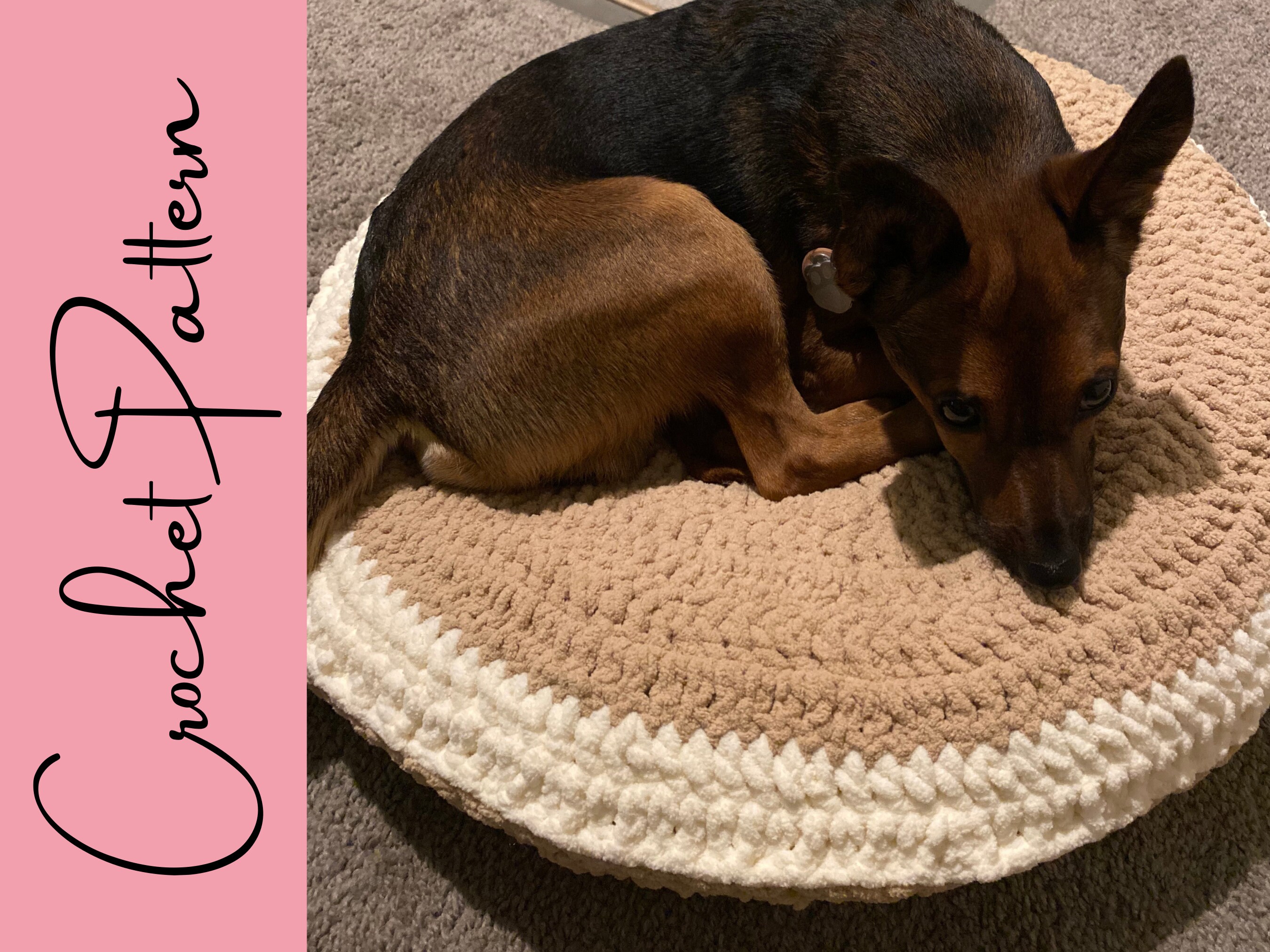 Easy Crochet Dog Bed Pattern Crochet Pet Bed Pattern Etsy