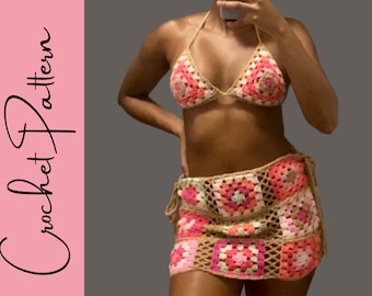 Life's A Beach Set PATTERN | Crochet 2 Piece Set| Crochet Coverup Swimsuit Pattern