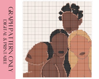 Brown Skin Girls Crochet Graph & Written PATTERN