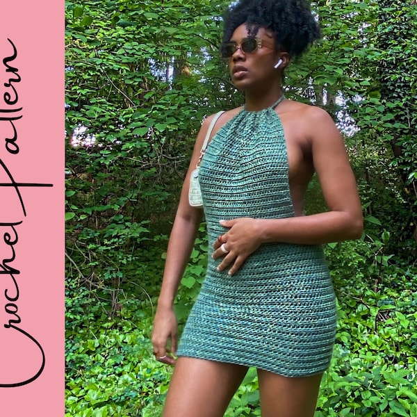 The Buttercup Backless Dress PATTERN | Crochet Backless Dress | Easy crochet dress| All Sizes