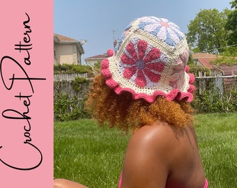 The Blossom Bucket Hat | Easy Crochet Bucket Hat Pattern