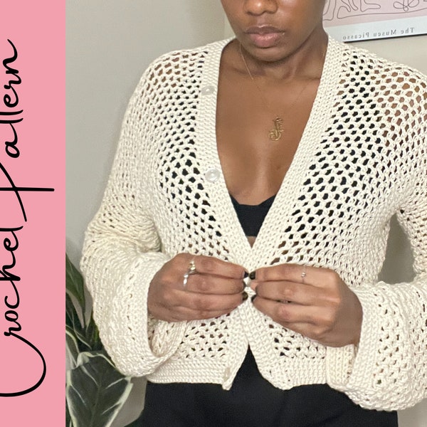 Le gilet Sommer | MOTIF pour pull/cardigan au crochet | Patron au crochet pour débutants | Toutes les tailles