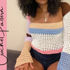 Crochet Sweater PATTERN | The Ginger Top | Intermediate Crochet Pattern| All Sizes