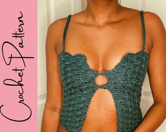 Crochet Mermaid Corset Top PATTERN | Crochet Crop Top |