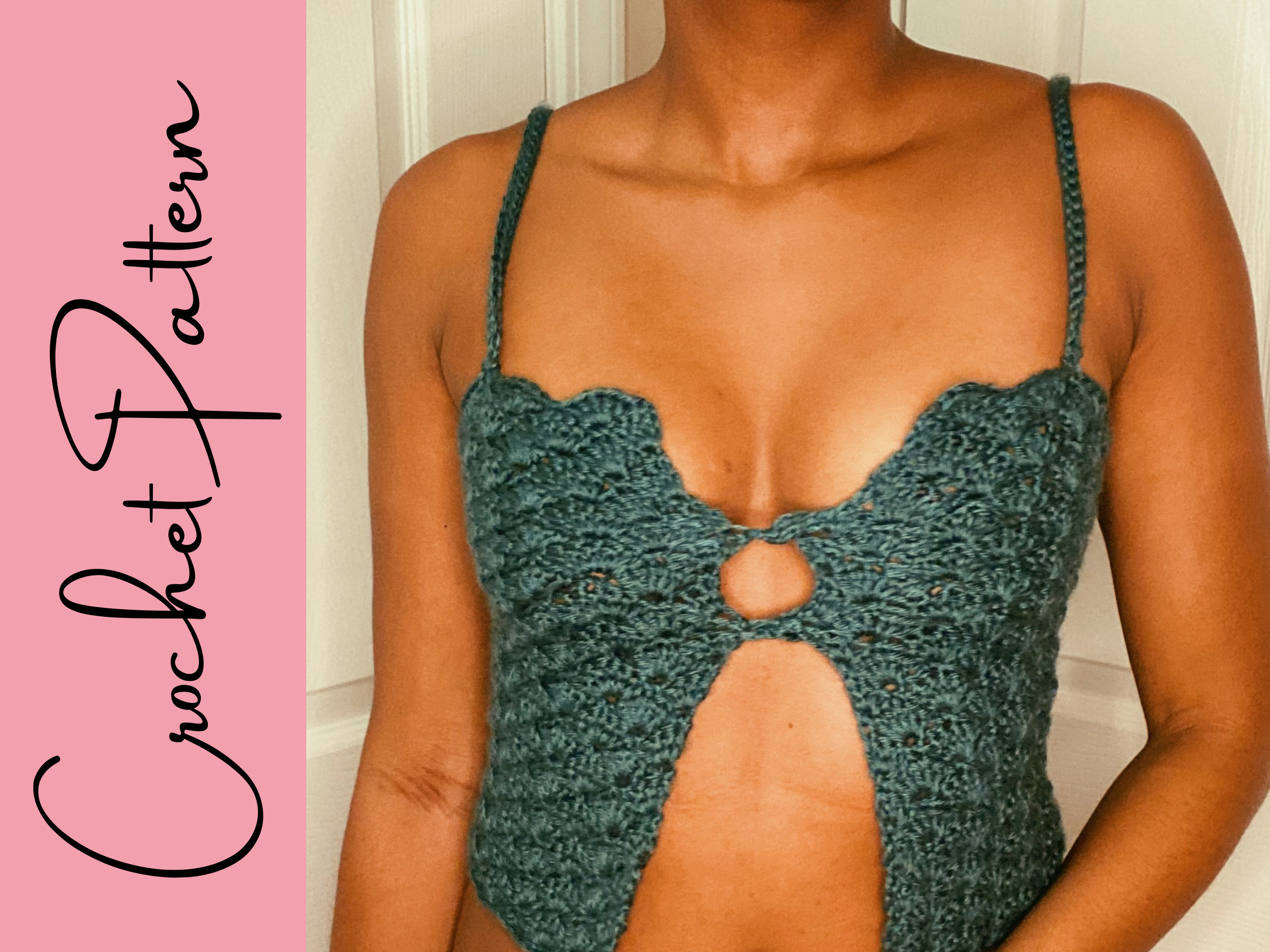 28 Crochet Corset Tops with Granny Squares, Bralettes, and Modesty Panels 8 Crochet Mermaid Corset Top Pattern: Beginner Crop Top