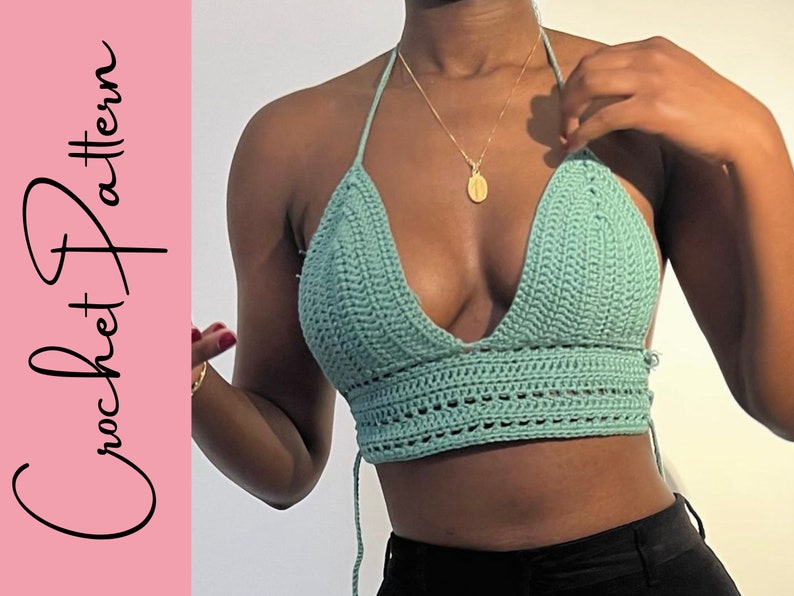 The Stella Crop Top PATTERN Crochet Crop Top All Sizes image 2