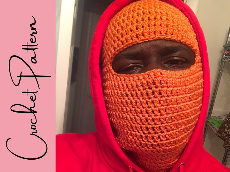 Crochet PATTERN Ski Mask PDF / Beanie / hat PATTERN Balaclava Easy Crochet Pattern image 1