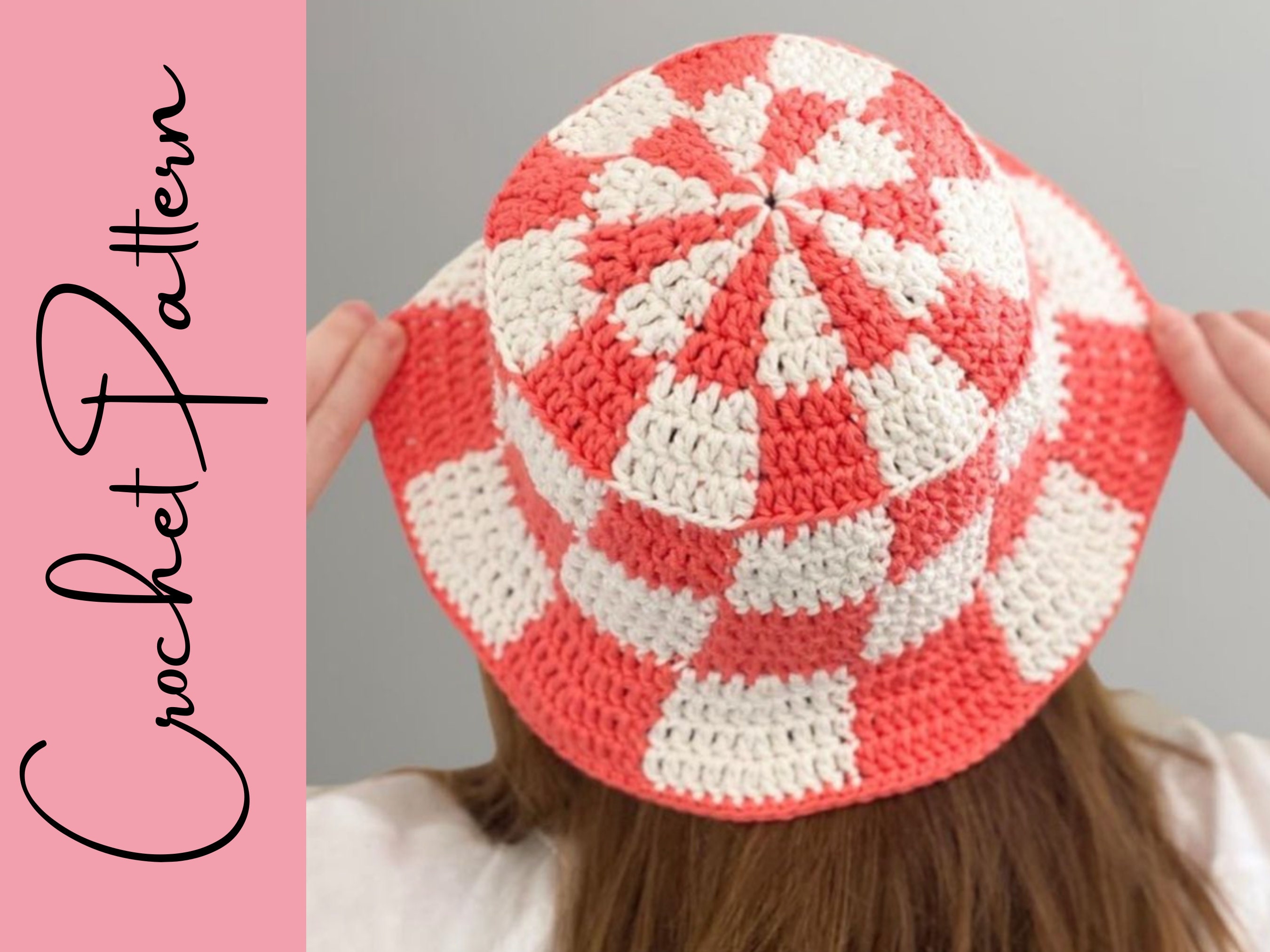 Cream to Brown Ombré Big Ruffle Handmade Crochet Bucket Hat